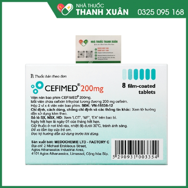 Cefimed 200mg - Điều trị nhiễm khuẩn đường hô hấp